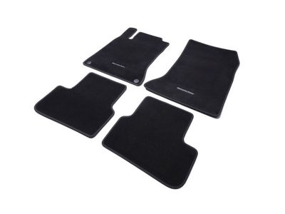 Jeu 4 Tapis Noir Velours CLA W117