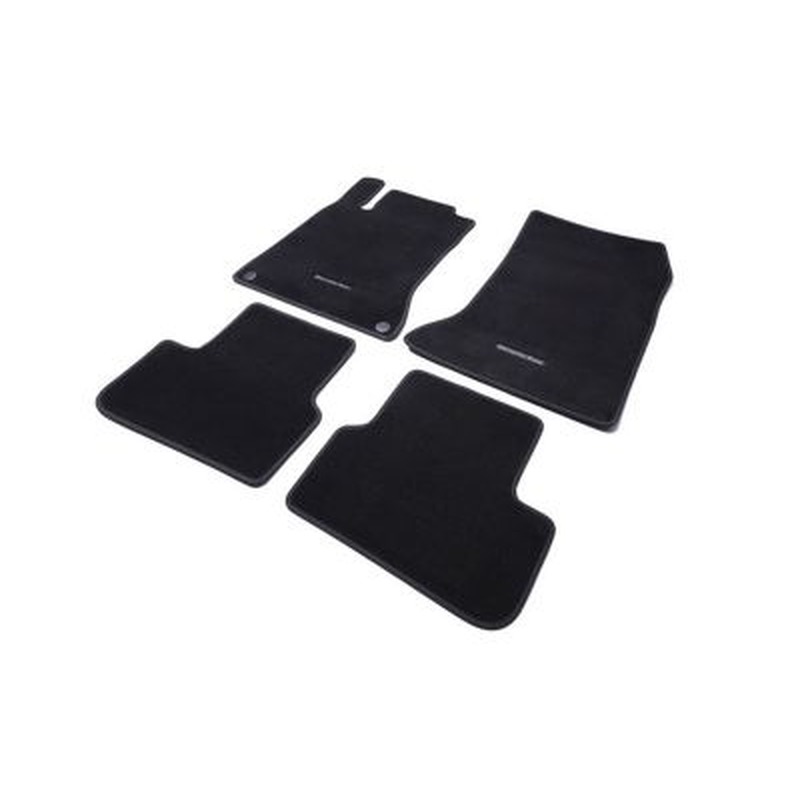 Jeu 4 Tapis Noir Velours GLA W156