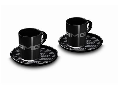 Jeu de 2 Tasses à expresso Noir Vegan AMG 80 ml