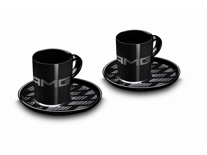 Jeu de 2 Tasses à expresso Noir Vegan AMG 80 ml