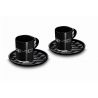  Jeu de 2 Tasses à expresso Noir Vegan AMG 80 ml 
