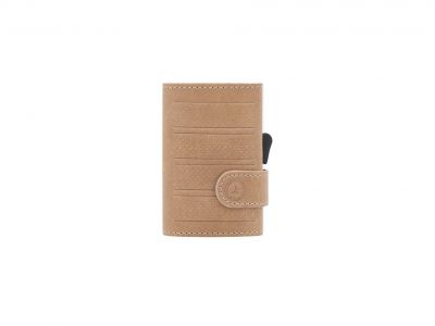 Mini-porte-monnaie cognac, Cuir de vachette Mercedes-Benz