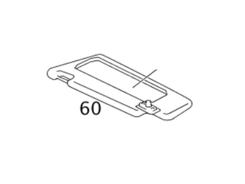 Pare-soleil GAUCHE CONDUCTEUR Classe SL W230 Mercedes-Benz