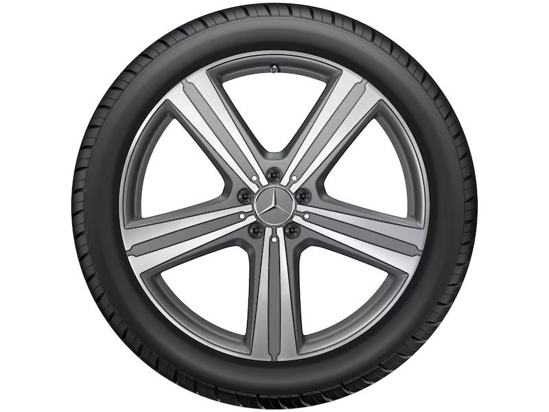 Jante Mercedes 21 pouces - GLE W167 - Essieu Arrière - 11 J x 21 ET 49 - gris Himalaya mat, Finition brillante 