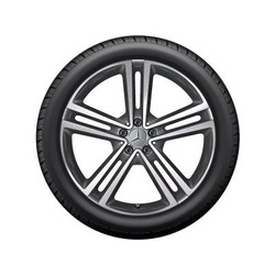 Jante Mercedes 21 pouces - GLE W167- Essieu Arrière - 11 J x 21 ET 49 - gris Himalaya mat, Finition brillante 