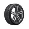 Jante Mercedes 21 pouces - GLE W167- Essieu Arrière - 11 J x 21 ET 49 - gris Himalaya mat, Finition brillante 