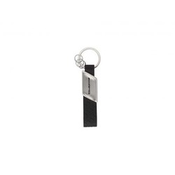  Porte-clés AMG,  noir / argenté, Acier inoxydable / Cuir de pomme (végan)Mercedes-Benz