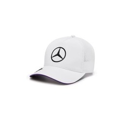 Casquette F1 Lewis Hamilton Blanc Liseré Violet Mercedes-AMG