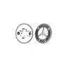 Insigne Étoile Emblème de capot - Noir - GLC W253 Mercedes-Benz