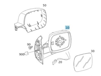Rétroviseur grand angle, côté droit CITAN Camionnette/Monospace 109 CDI Mercedes-Benz