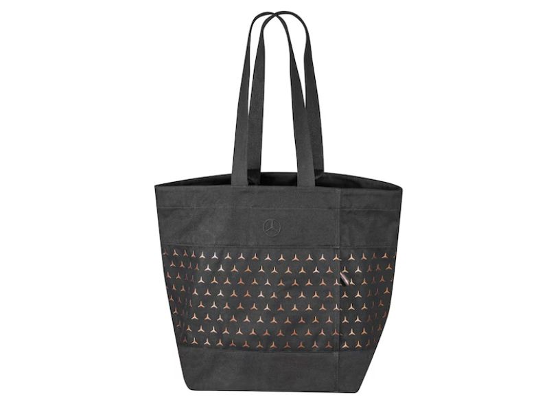 Sac shopping noir pour femme , Coton (bio), Mercedes-Benz