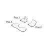 Jeu 3 pièces Tapis Velours EQS W296 - Gris argent- Mercedes-Benz