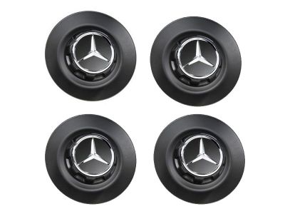 Lot 4 Cache-Moyeu Noir Mat 9283 Mercedes AMG G 63