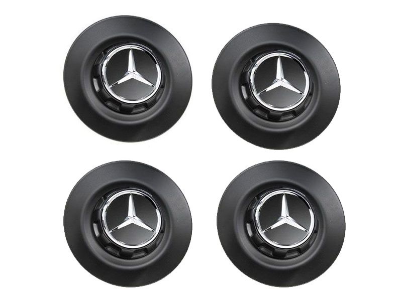 Lot 4 Cache-Moyeu Noir Mat 9283 Mercedes AMG G 63