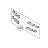 Lot de 12 Moulure Calandre GLA 200 W156 Mercedes-Benz