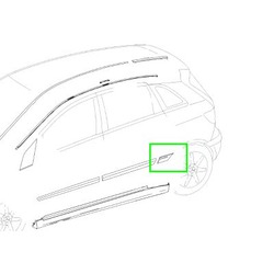 Baguette Porte Arrière Gauche Classe B W245 Mercedes-Benz