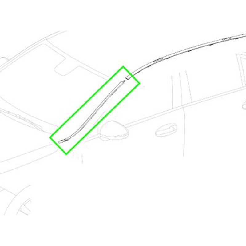 Joint Pare-Brise DEFLECTEUR D'EAU Gauche Conducteur Classe A W177 Mercedes-Benz