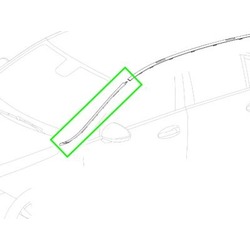 Joint Pare-Brise DEFLECTEUR D'EAU Gauche Conducteur Classe A W177 Mercedes-Benz