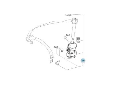 Ceinture de Sécurité Siège Avant Conducteur Gauche GLK W204 Mercedes-Benz