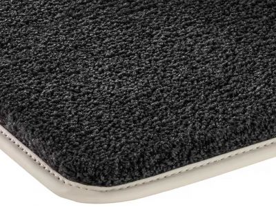 Jeu 2 Tapis Arrière - Velours - Noir - Classe G W463 - Mercedes-Benz