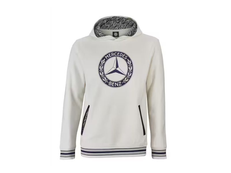 Sweat à capuche Blanc cassé unisexe Mercedes-Benz