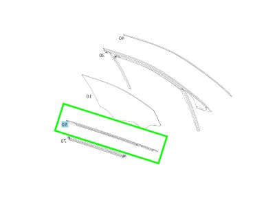 Baguette Extérieur Lèche-Vitre Avant Coté CONDUCTEUR Classe C W204 Mercedes-Benz