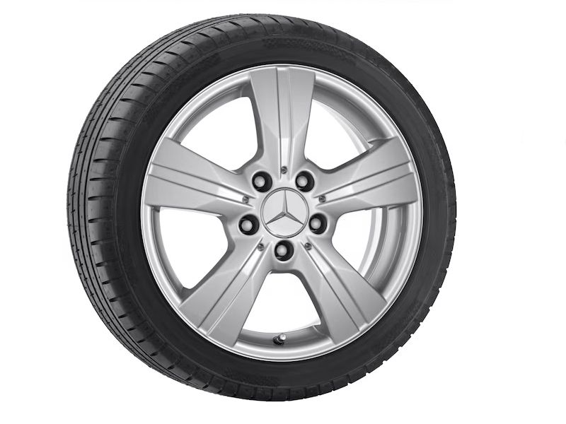 Jante Mercedes 16 pouces Classe B W245 6,5 J x 16 ET 46 5 Argent 