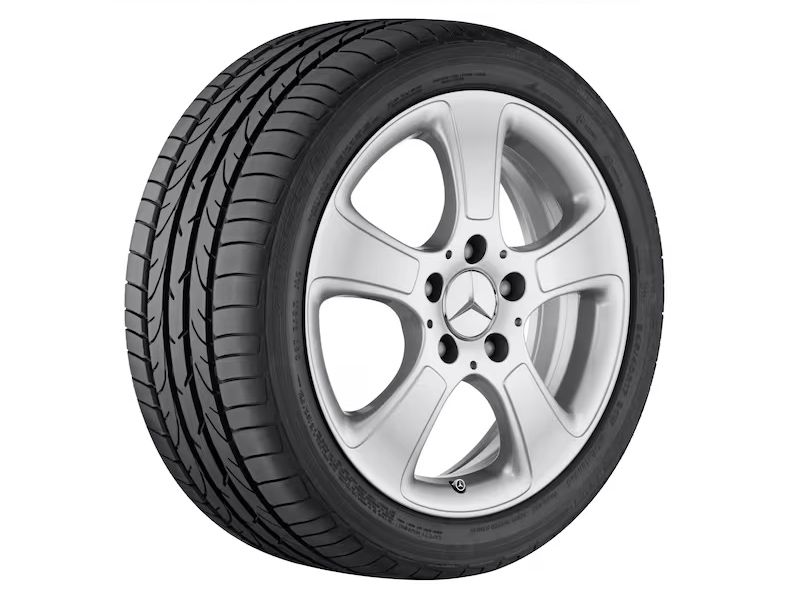 Jante Mercedes 16 pouces Classe B W245 6,5 J x 16 ET 46 5 Argent Titane