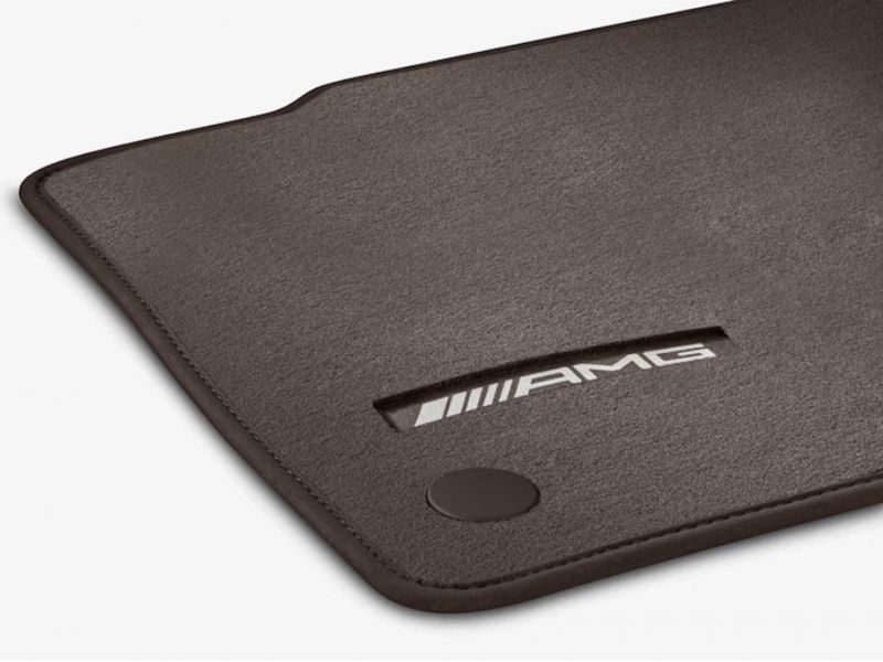 Jeu 4 Tapis Velours AMG Marron EQE W295 Mercedes-Benz