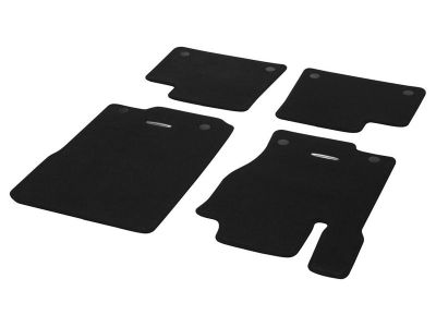Jeu 4 Tapis Velours Noir GLE W292