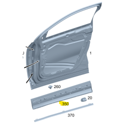 Enjoliveur de bas de porte Droite GLA W247