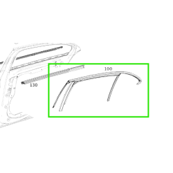 Guide pour Vitre Gauche Classe A W169 Mercedes-Benz