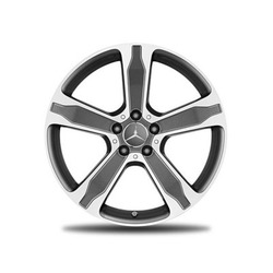 Jante GLA X156 - 8 J x 19 pouces ET 43,5 - 5 doubles branches - Gris